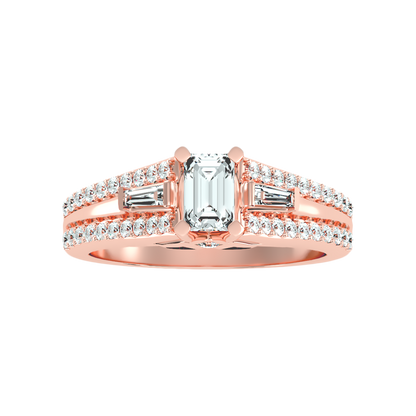 Ellie Emerald Diamond Ring - Two