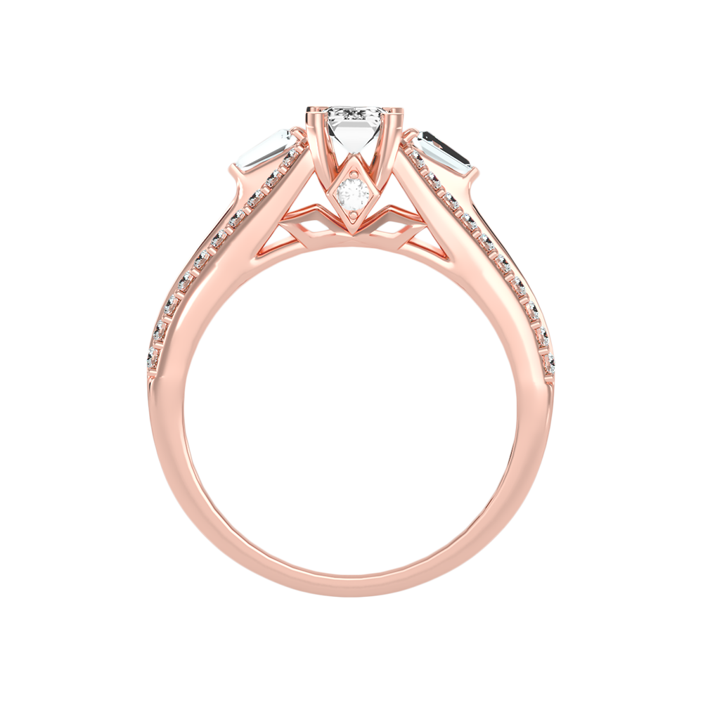 Ellie Emerald Diamond Ring - Four