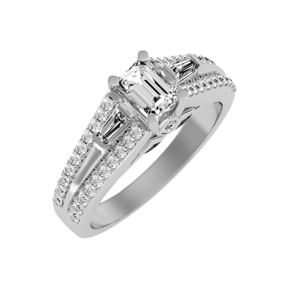 Ellie Emerald Diamond Ring - Five