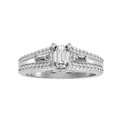 Ellie Emerald Diamond Ring - Six