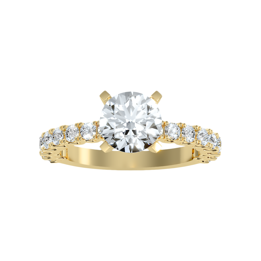 Elysian Solitaire Ring In 925 Sterling Silver - Ten