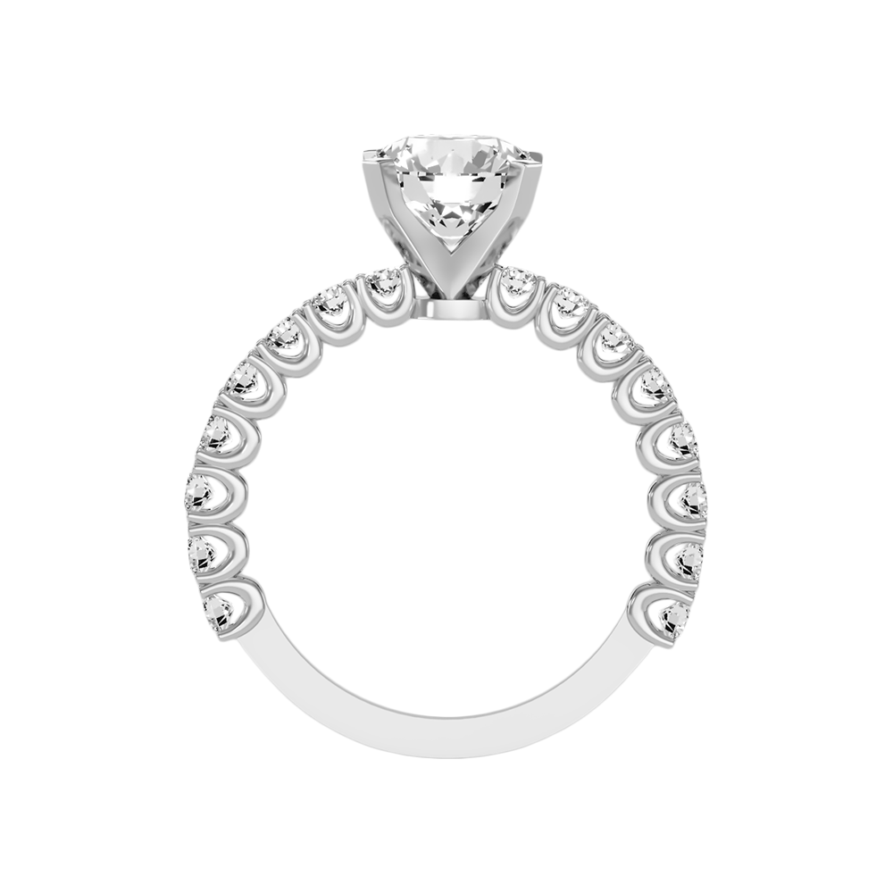 Elysian Solitaire Ring In 925 Sterling Silver - Two