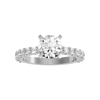 Elysian Solitaire Ring In 925 Sterling Silver - Three