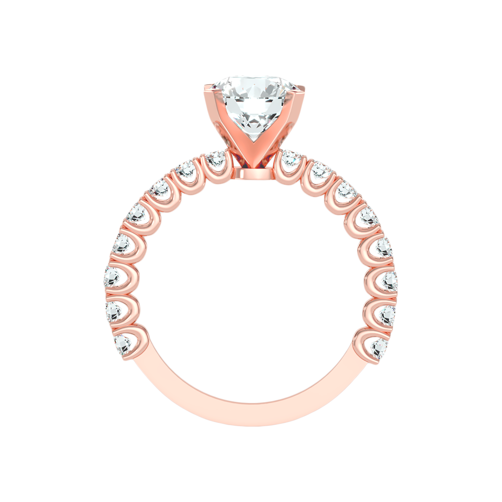 Elysian Solitaire Ring In 925 Sterling Silver - Six