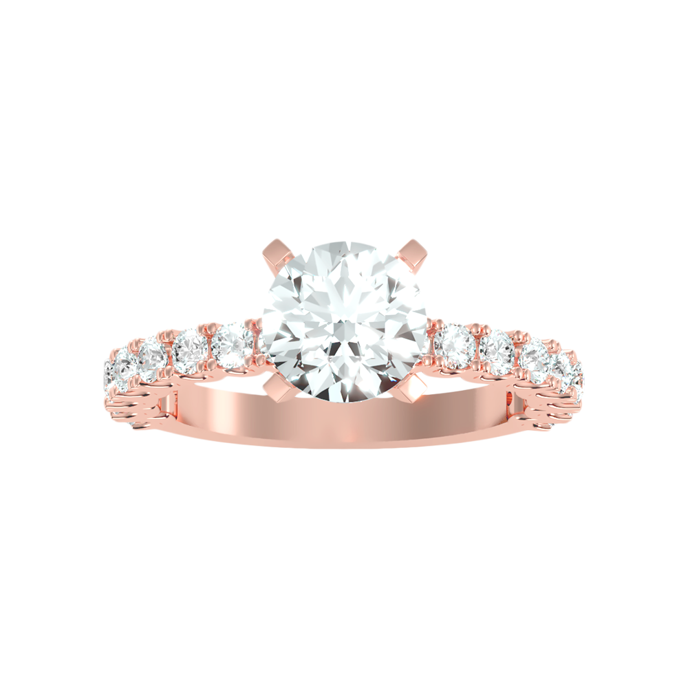 Elysian Solitaire Ring In 925 Sterling Silver - Seven