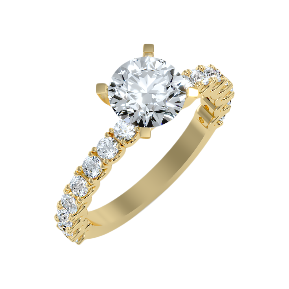 Elysian Solitaire Ring In 925 Sterling Silver - Nine