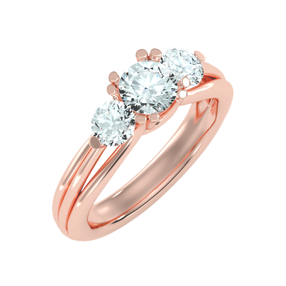 Emerald Seas Tri Stone Ring - One