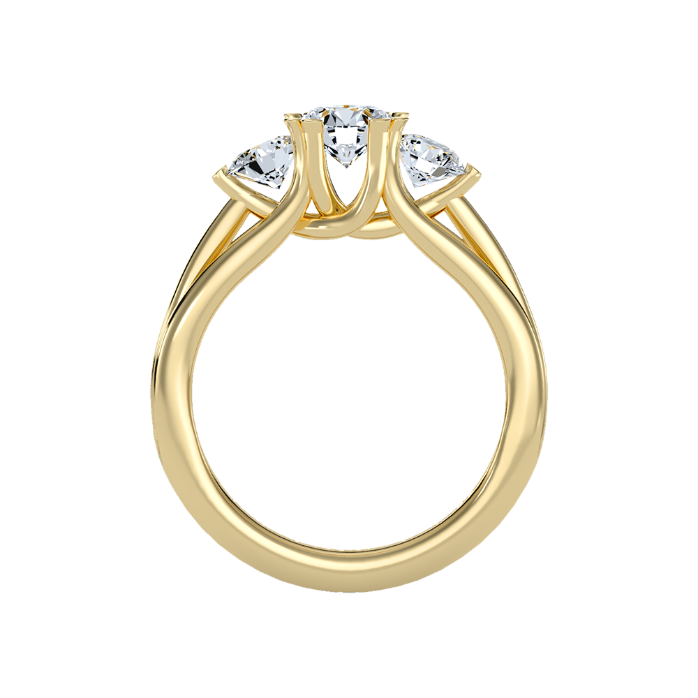 Emerald Seas Tri Stone Ring In 925 Sterling Silver - Twelve
