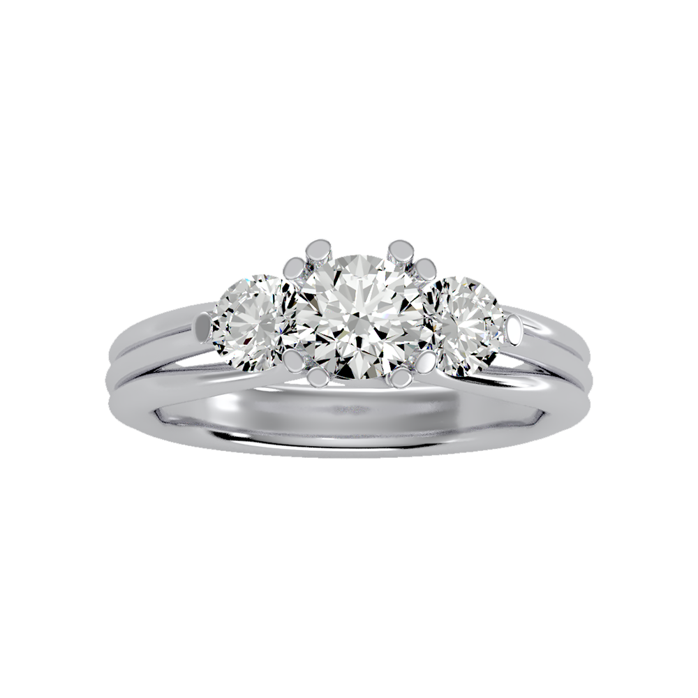 Emerald Seas Tri Stone Ring - Six