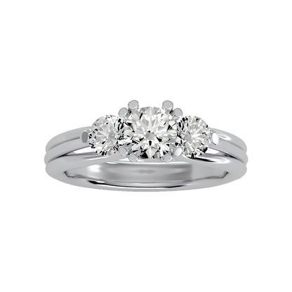 Emerald Seas Tri Stone Ring - Six