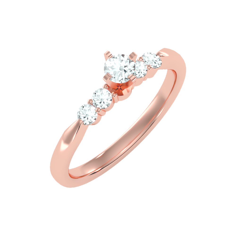 Eminent Solitaire Ring In 925 Sterling Silver - Five