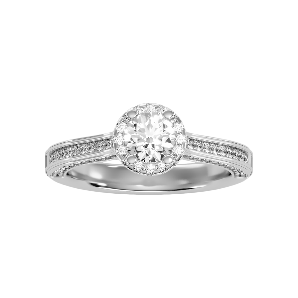 Enchanting Diamond Ring In 925 Sterling Silver - Three
