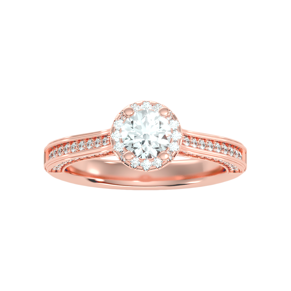 Enchanting Diamond Ring In 925 Sterling Silver - Five