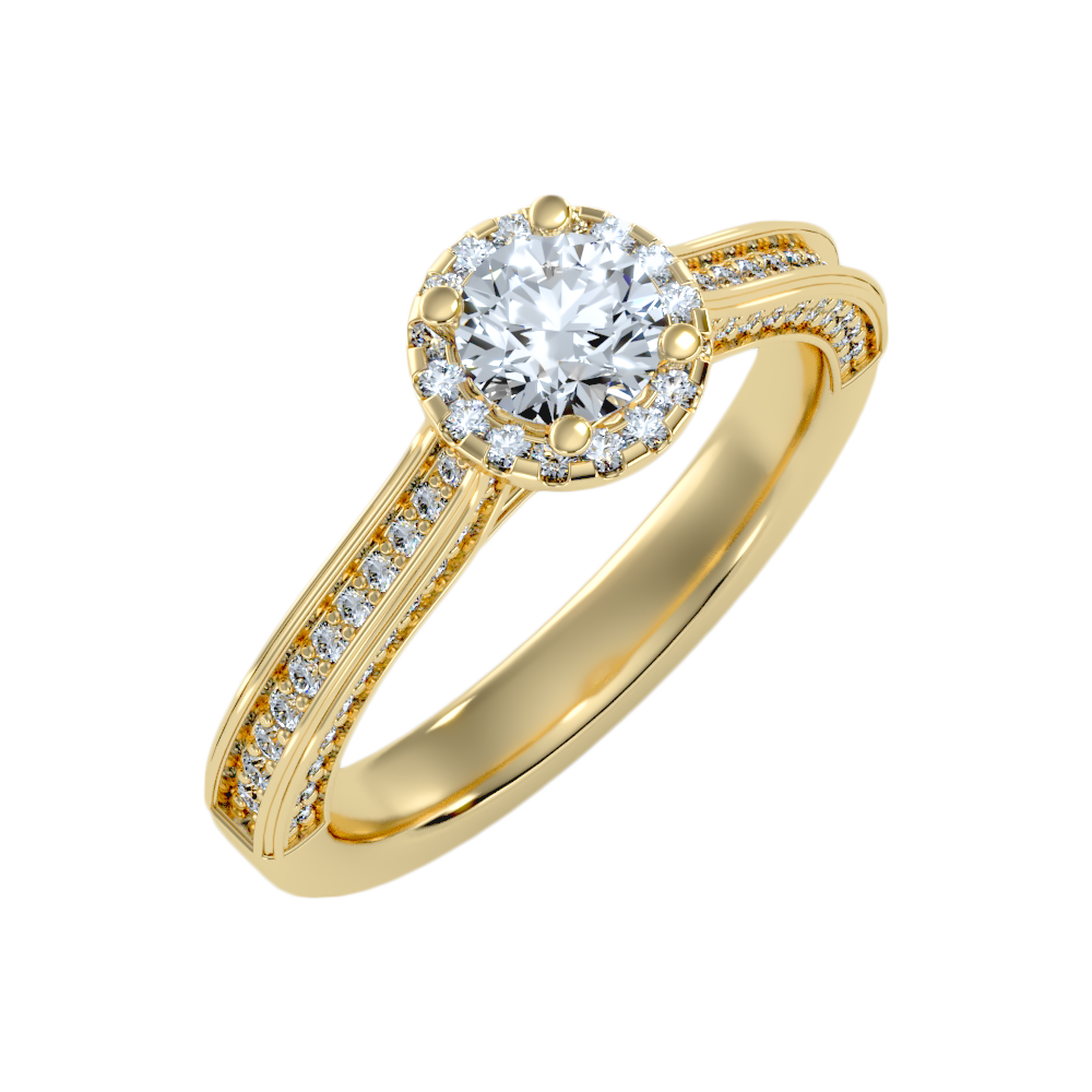 Enchanting Diamond Ring In 925 Sterling Silver - Nine