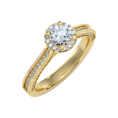 Enchanting Diamond Ring In 925 Sterling Silver - Nine