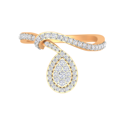 Endless Diamonds Cluster Ring In 925 Sterling Silver - Ten