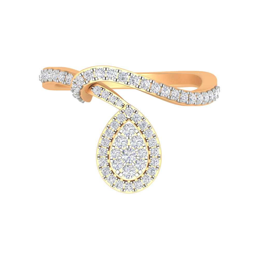 Endless Diamonds Cluster Ring - Ten