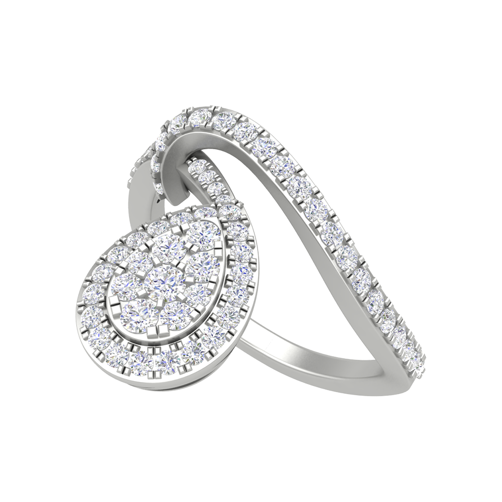 Endless Diamonds Cluster Ring - Five
