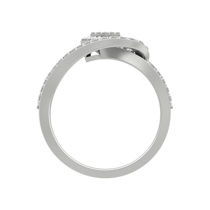 Endless Diamonds Cluster Ring In 925 Sterling Silver - Eight