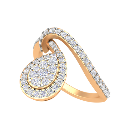 Endless Diamonds Cluster Ring In 925 Sterling Silver - Nine