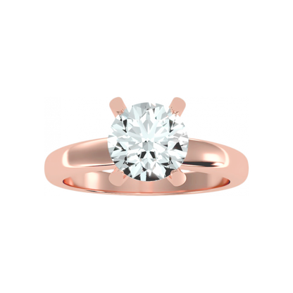 Engaging Solitaire Ring In 925 Sterling Silver - Twelve
