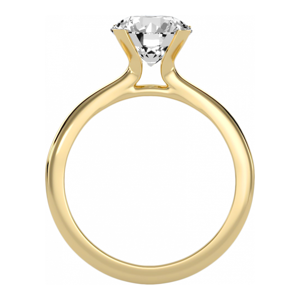 Engaging Solitaire Ring In 925 Sterling Silver - Five