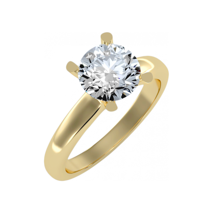 Engaging Solitaire Ring In 925 Sterling Silver - Six