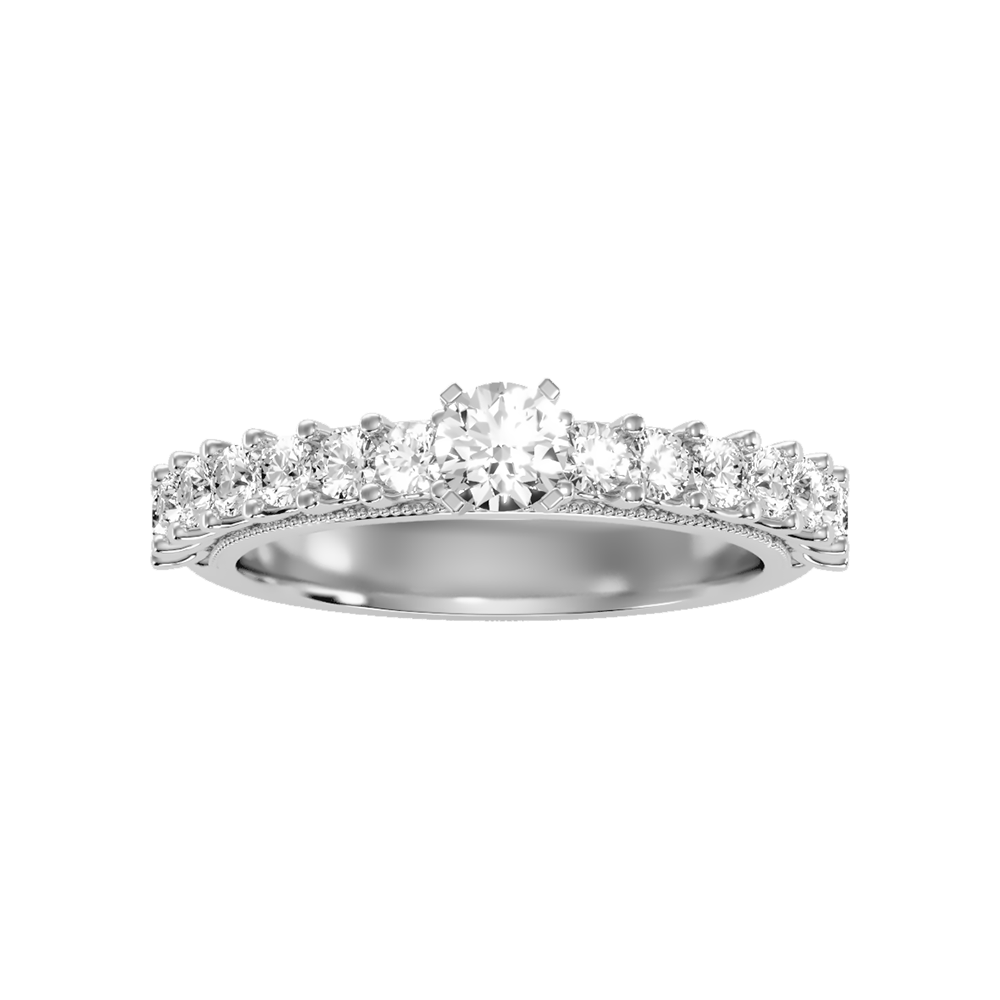 Enormous Solitaire Ring In 925 Sterling Silver - Six