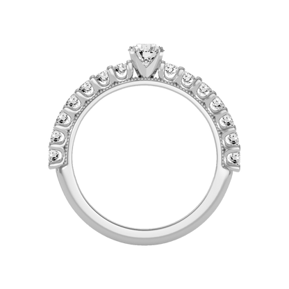 Enormous Solitaire Ring In 925 Sterling Silver - Eight