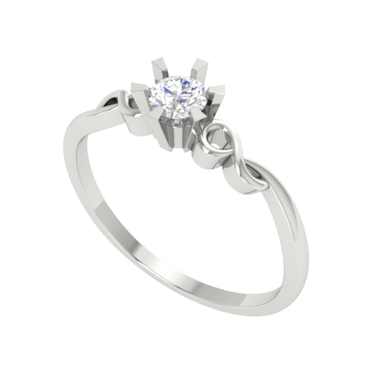 Entangled Gem Solitaire Ring - One