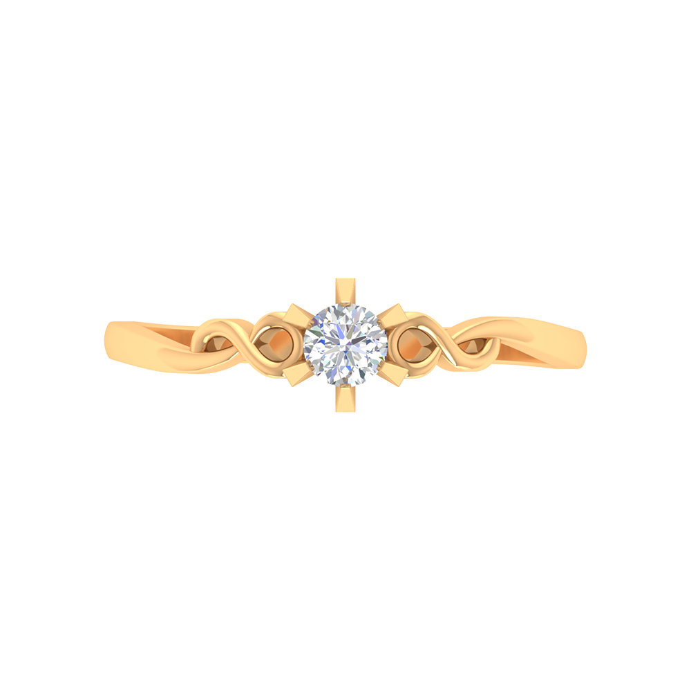 Entangled Gem Solitaire Ring - Ten