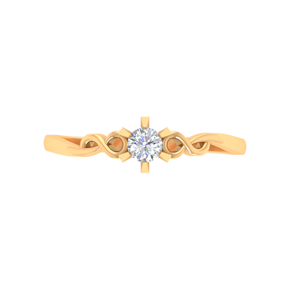 Entangled Gem Solitaire Ring In 925 Sterling Silver - Ten