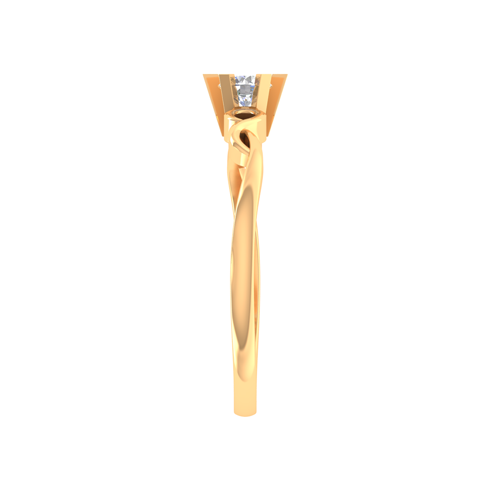 Entangled Gem Solitaire Ring - Eleven