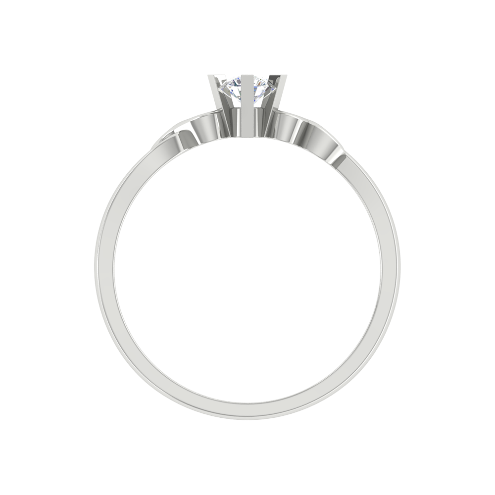 Entangled Gem Solitaire Ring In 925 Sterling Silver - Two