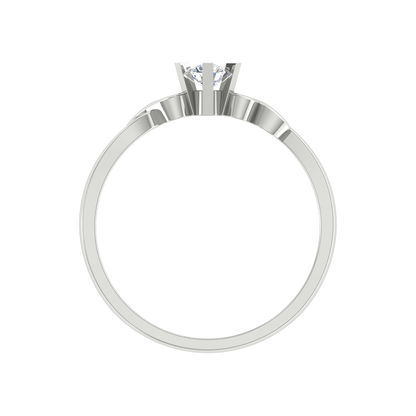Entangled Gem Solitaire Ring In 925 Sterling Silver - Two