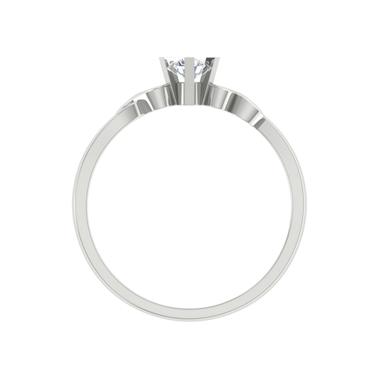 Entangled Gem Solitaire Ring In 925 Sterling Silver - Two