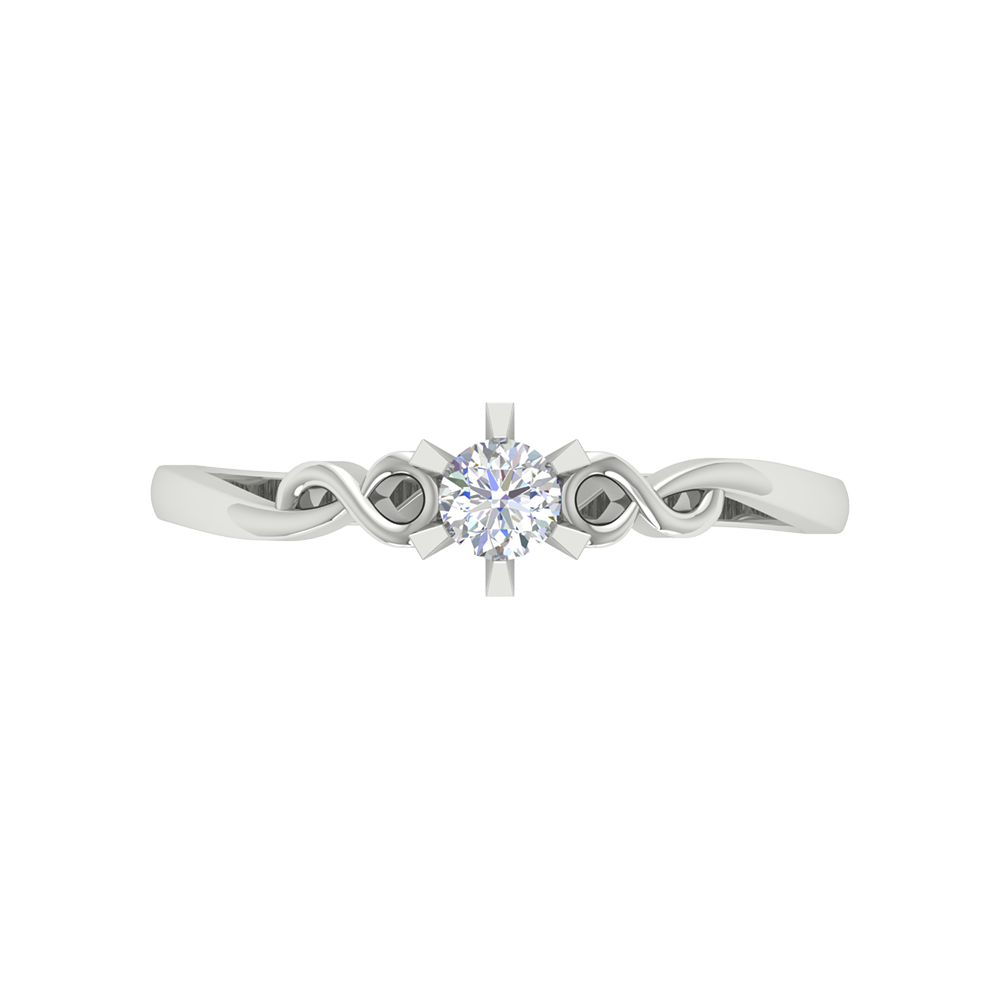 Entangled Gem Solitaire Ring - Three