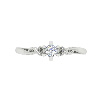 Entangled Gem Solitaire Ring - Three