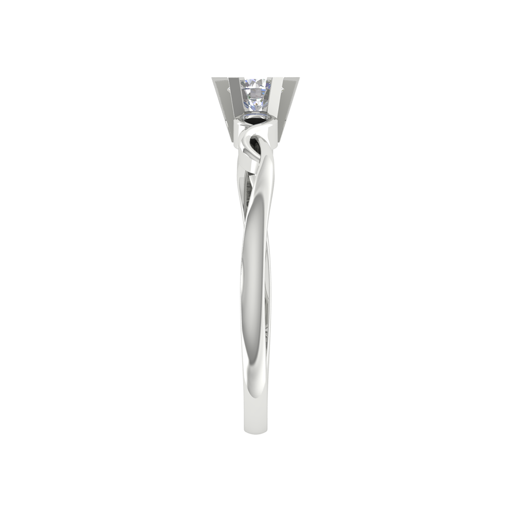 Entangled Gem Solitaire Ring - Four