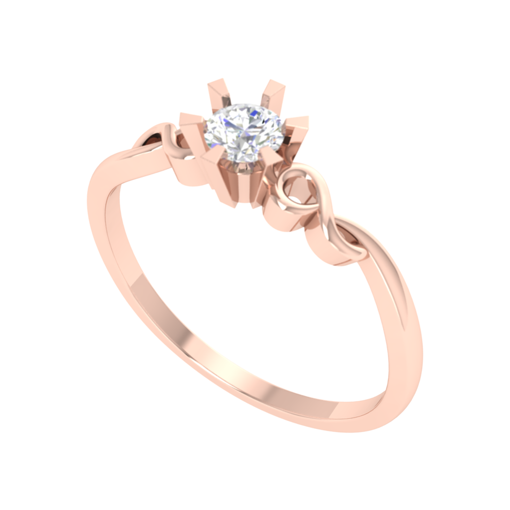 Entangled Gem Solitaire Ring - Five