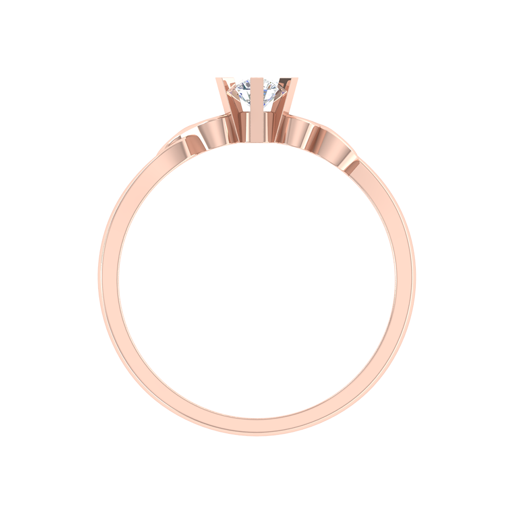 Entangled Gem Solitaire Ring In 925 Sterling Silver - Six