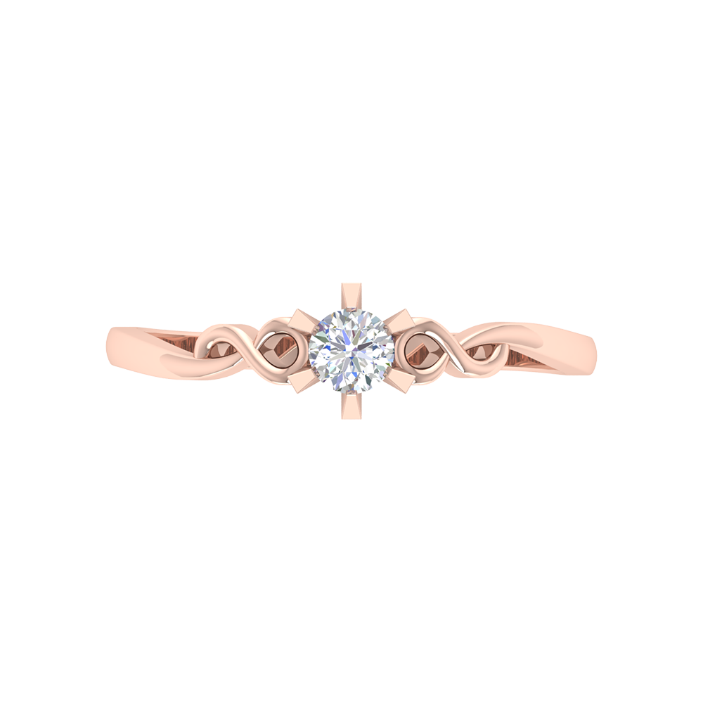 Entangled Gem Solitaire Ring - Seven