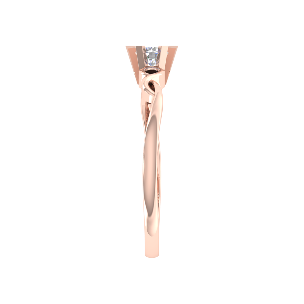 Entangled Gem Solitaire Ring In 925 Sterling Silver - Eight