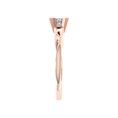 Entangled Gem Solitaire Ring In 925 Sterling Silver - Eight