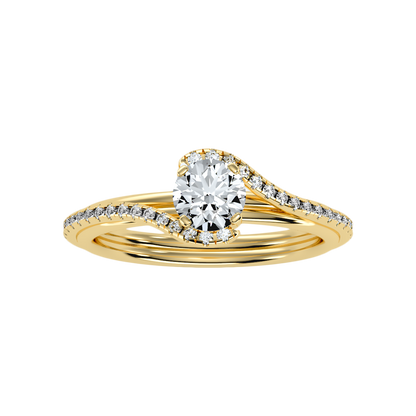 Enthusiasm Halo Ring In 925 Sterling Silver - Ten
