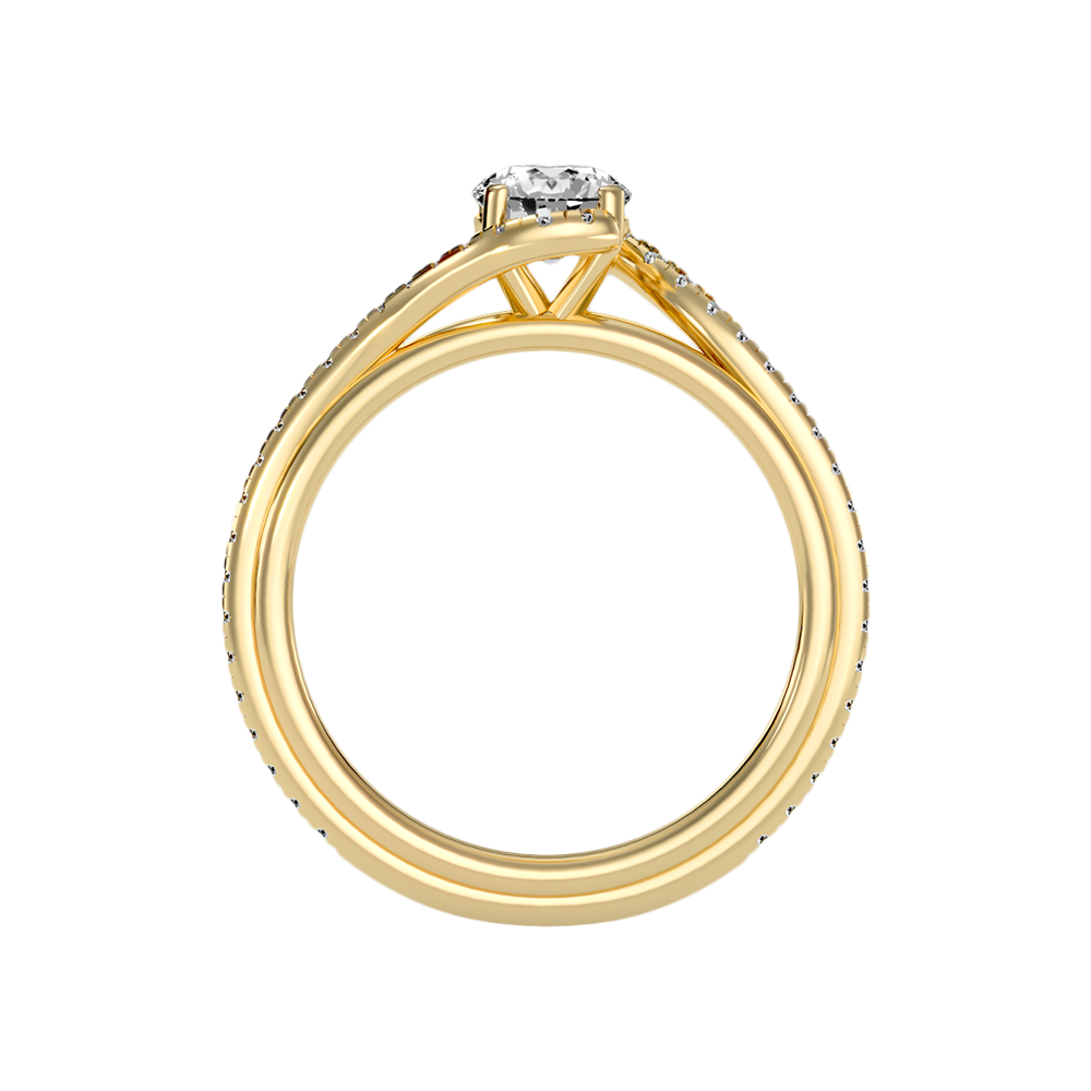Enthusiasm Halo Ring In 925 Sterling Silver - Twelve
