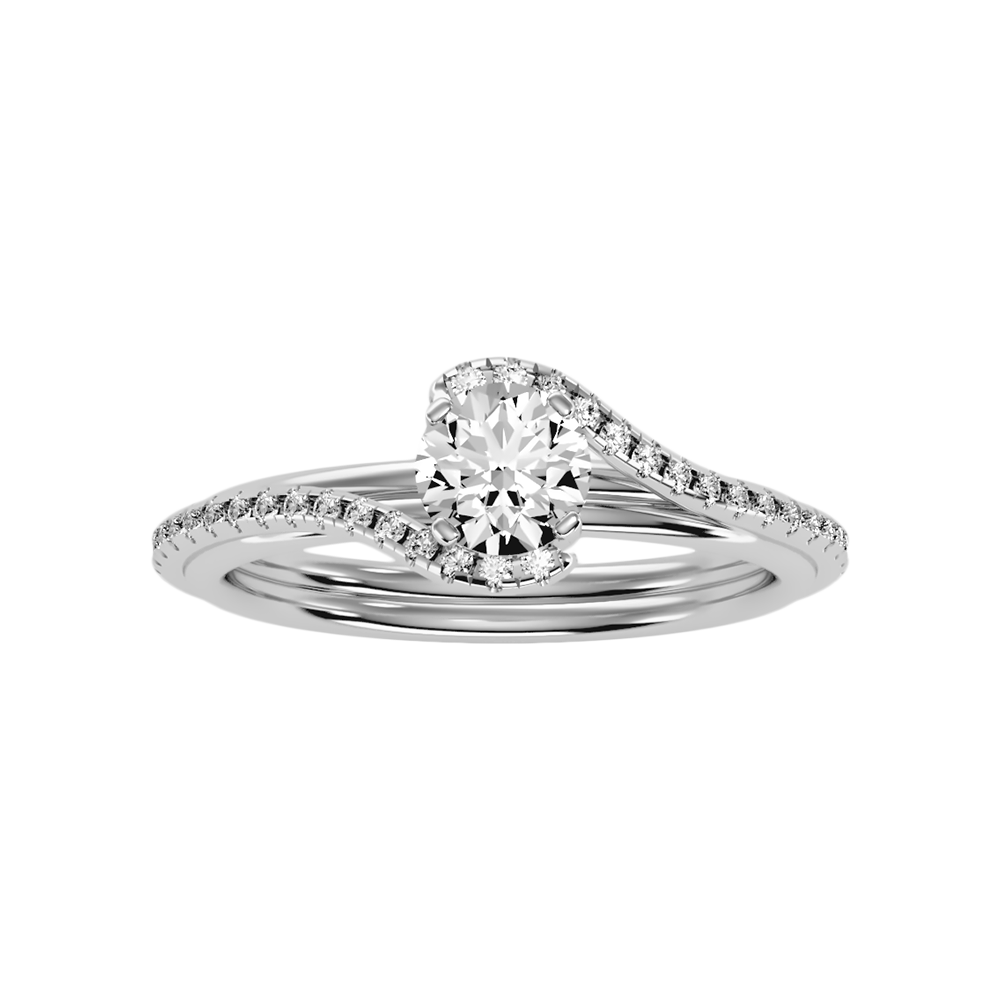 Enthusiasm Halo Ring In 925 Sterling Silver - Three