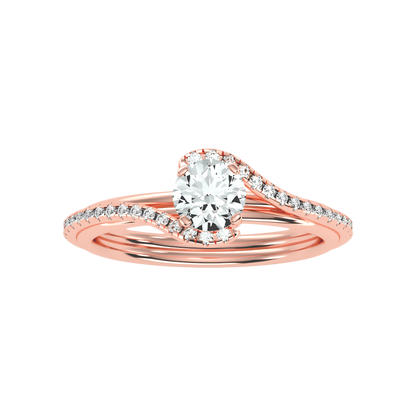 Enthusiasm Halo Ring In 925 Sterling Silver - Five