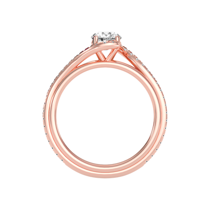 Enthusiasm Halo Ring In 925 Sterling Silver - Six