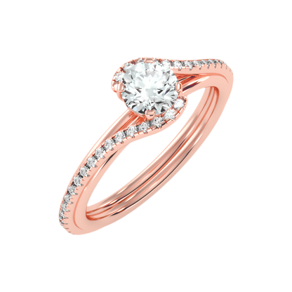 Enthusiasm Halo Ring In 925 Sterling Silver - Seven